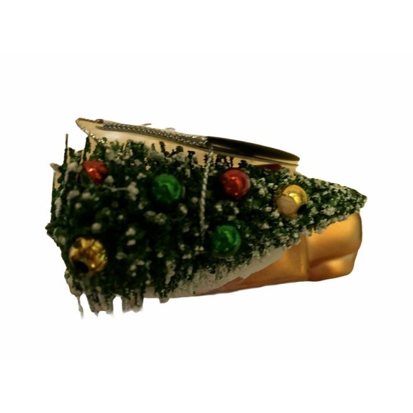 New Christmas Tree Glass Painted Ornament Holiday Yellow School Bus, Teacher - Picture 3 of 10